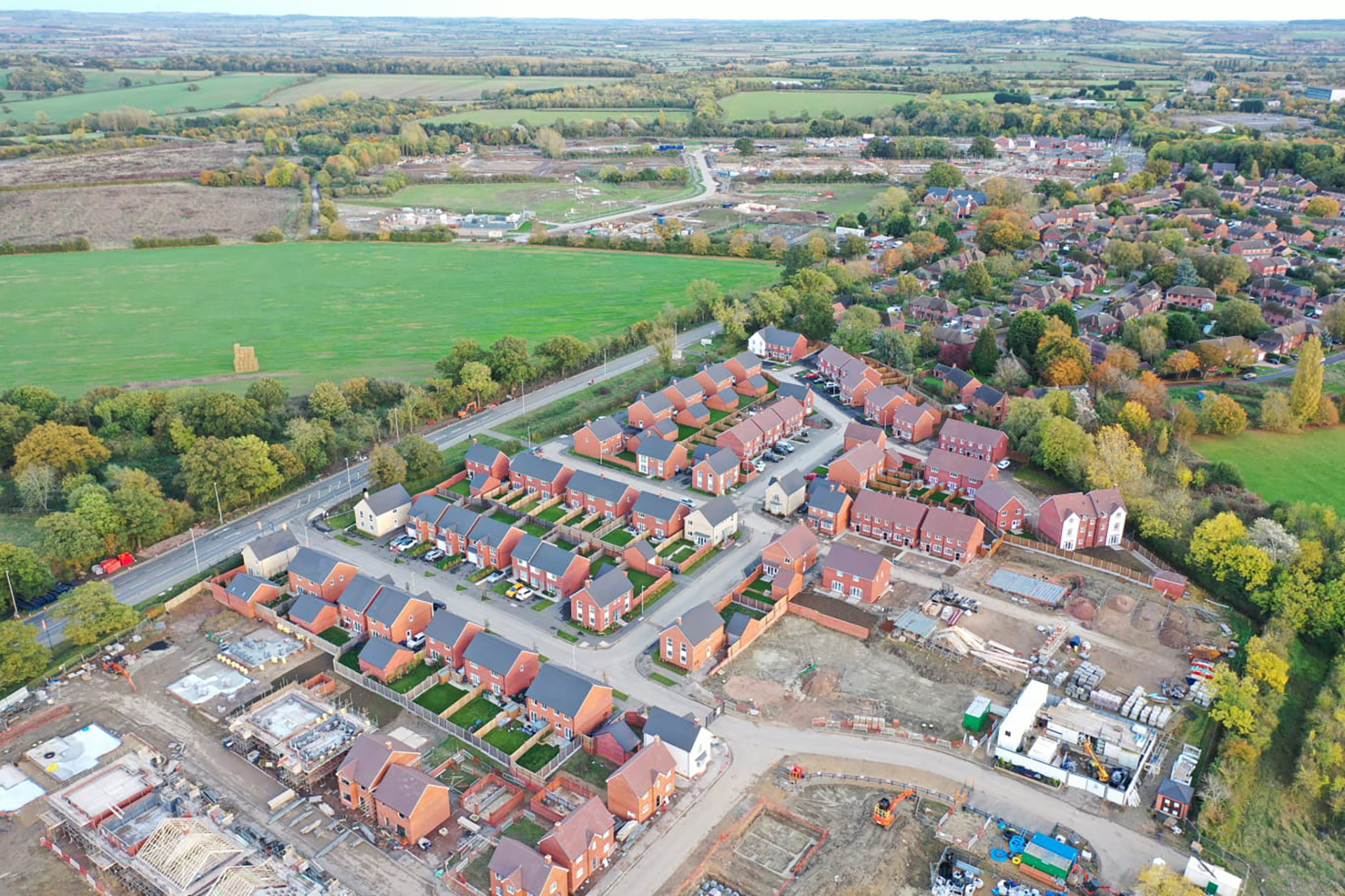 Sky View Of The Top Of Houses In A Local Community